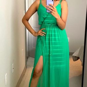 Green  maxi dress by GUESS